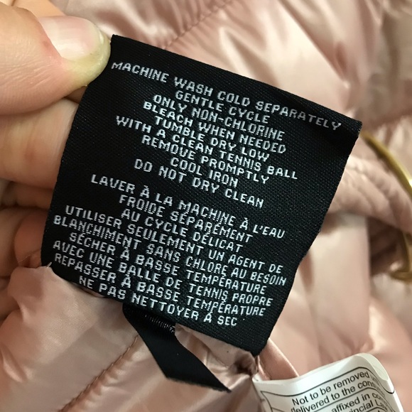 Cole Haan Signature pink metallic puffer jacket vegan “down” filled belted coat - Picture 15 of 16